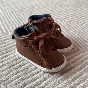Brown High-Top Kids Shoes